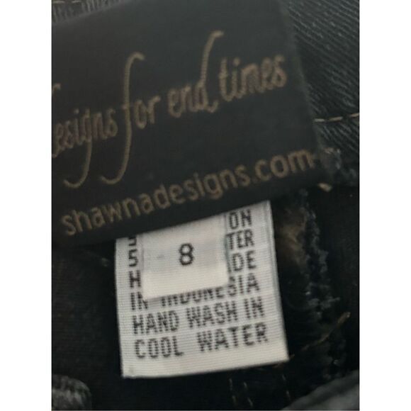 Shawna Hofmann Moto Steampunk Straight Leg Jeans Womens Black Size 8 - Picture 5 of 6